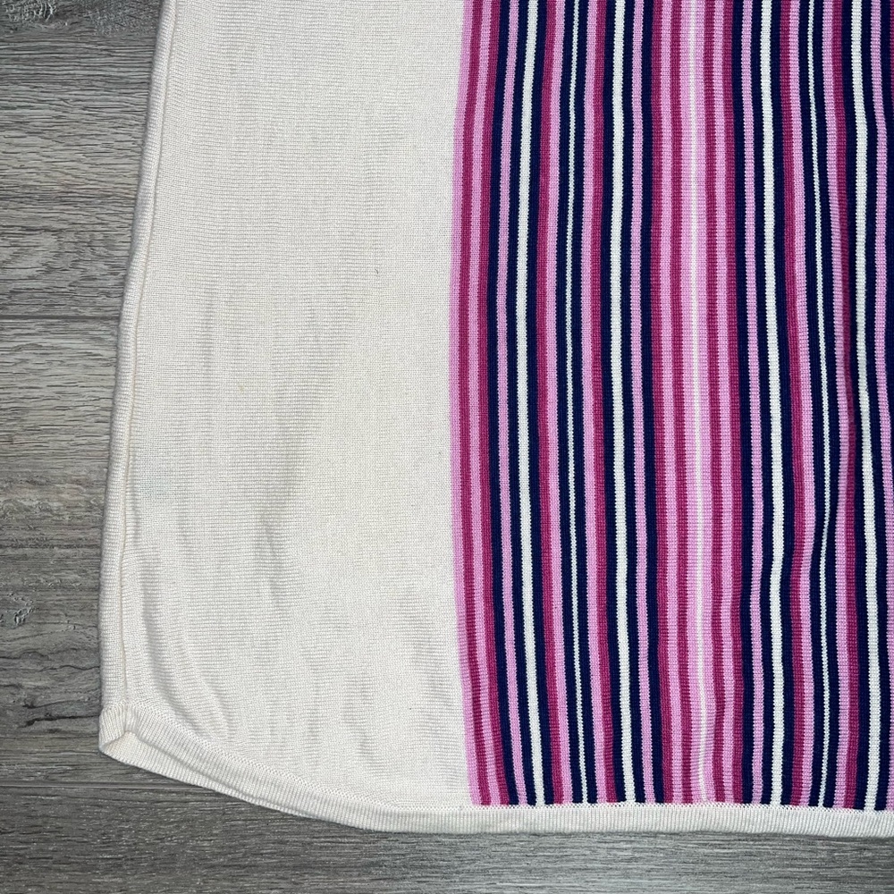 Matix Hooded Beach Coverup Large | Hooded Sweater Coverup L Cream Blue Pink - Picture 10 of 15